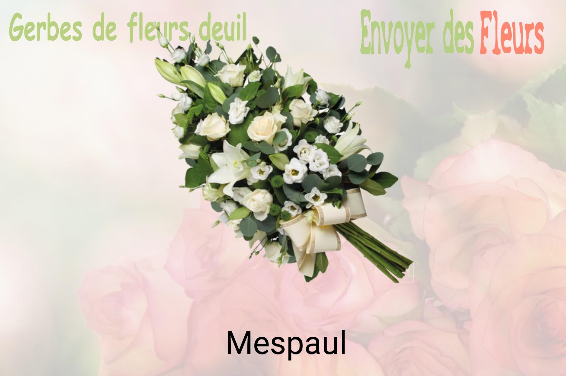Gerbe de fleurs de deuil livrée à Mespaul